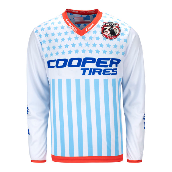 PBR Cooper Tires Flag Long Sleeve Jersey - Front View