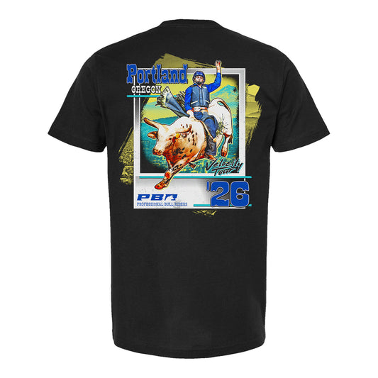 PBR Portland 2026 Velocity Tour City T-Shirt - Black