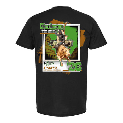 PBR Charleston 2026 Velocity Tour City T-Shirt - Black