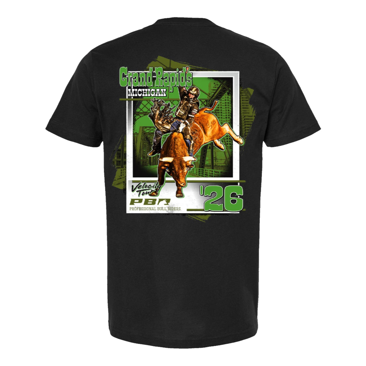 PBR Grand Rapids 2026 Velocity Tour City T-Shirt - Black