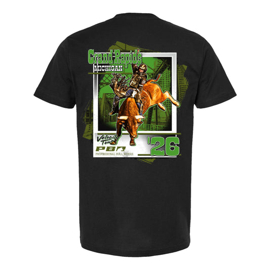 PBR Grand Rapids 2026 Velocity Tour City T-Shirt - Black