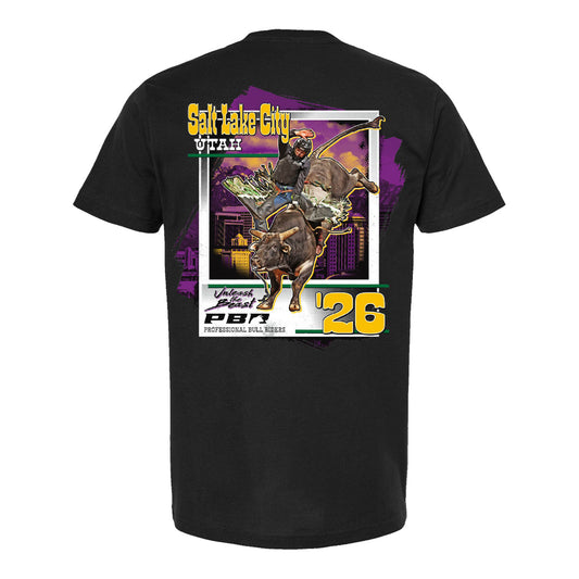 PBR 2026 Salt Lake City UTB Tour City T-Shirt - Black