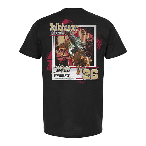 PBR 2026 Unleash The Beast Tallahassee City T-Shirt - Black – PBR Shop