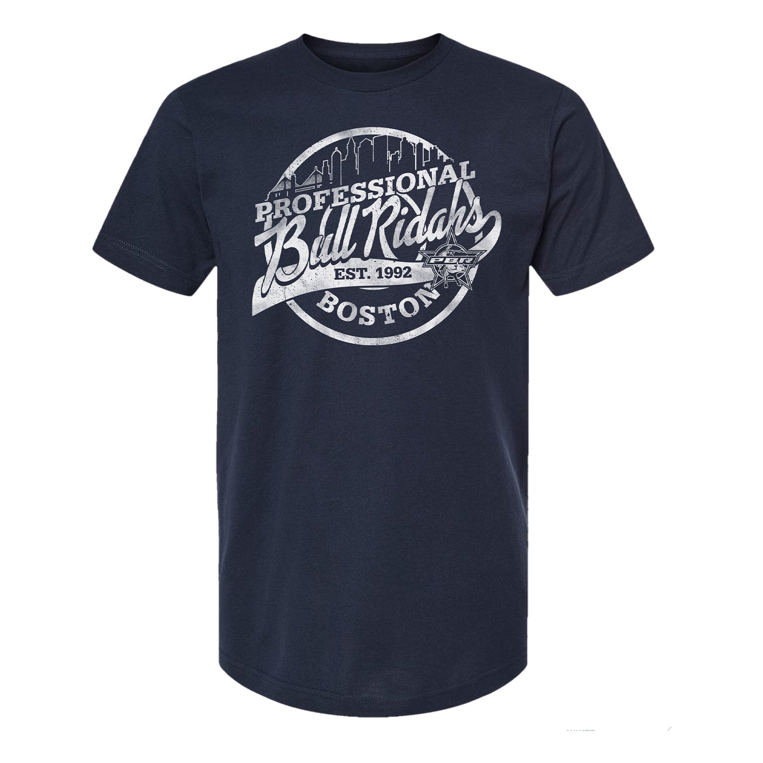 PBR Boston Bull Ridahs T-Shirt - Navy - Front View