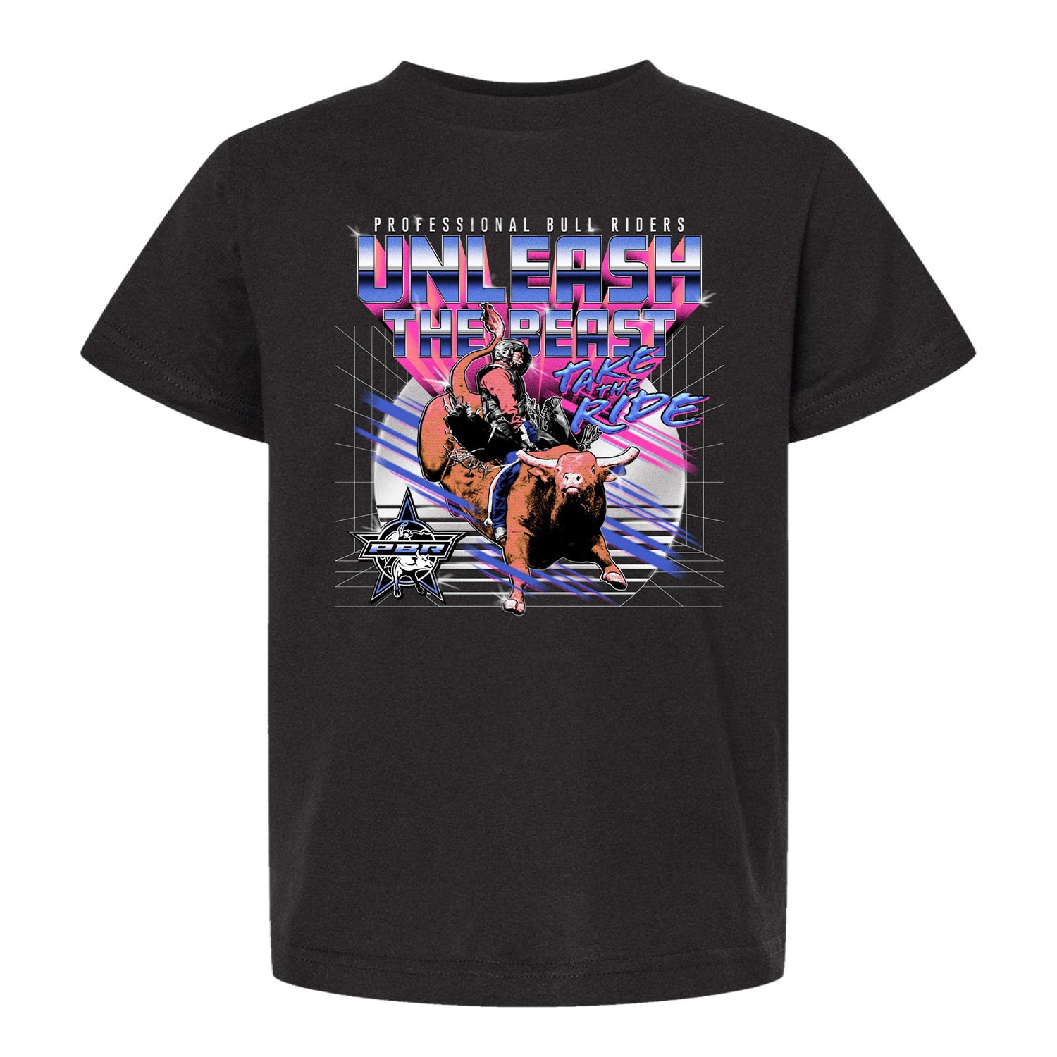 PBR Unleash The Beast Synthwave Youth T-Shirt - Front View