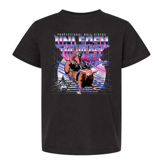 PBR Unleash The Beast Synthwave Youth T-Shirt - Front View