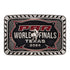 2024 PBR World Finals Red/Black/Silver Buckle - Front View