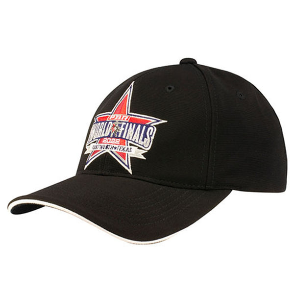 2022 PBR World Finals Performance Flex Fit Hat in Black - Angled Left Side View
