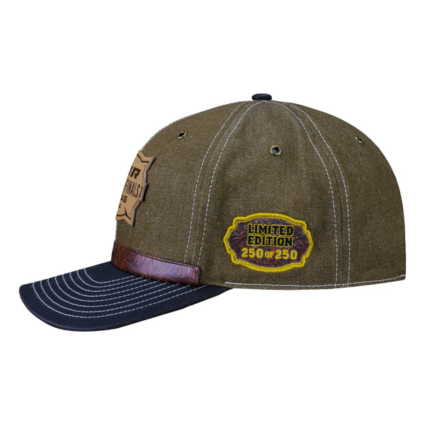 2024 PBR World Finals Limited Edition Leather Patch Hat in Brown - Left Side View