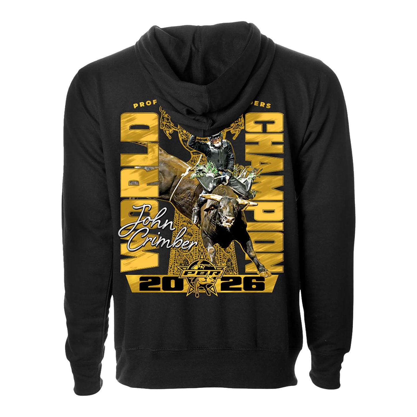 PBR 2026 World Champion John Crimber Hoodie - Black