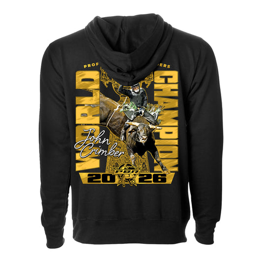 PBR 2026 World Champion John Crimber Hoodie - Black