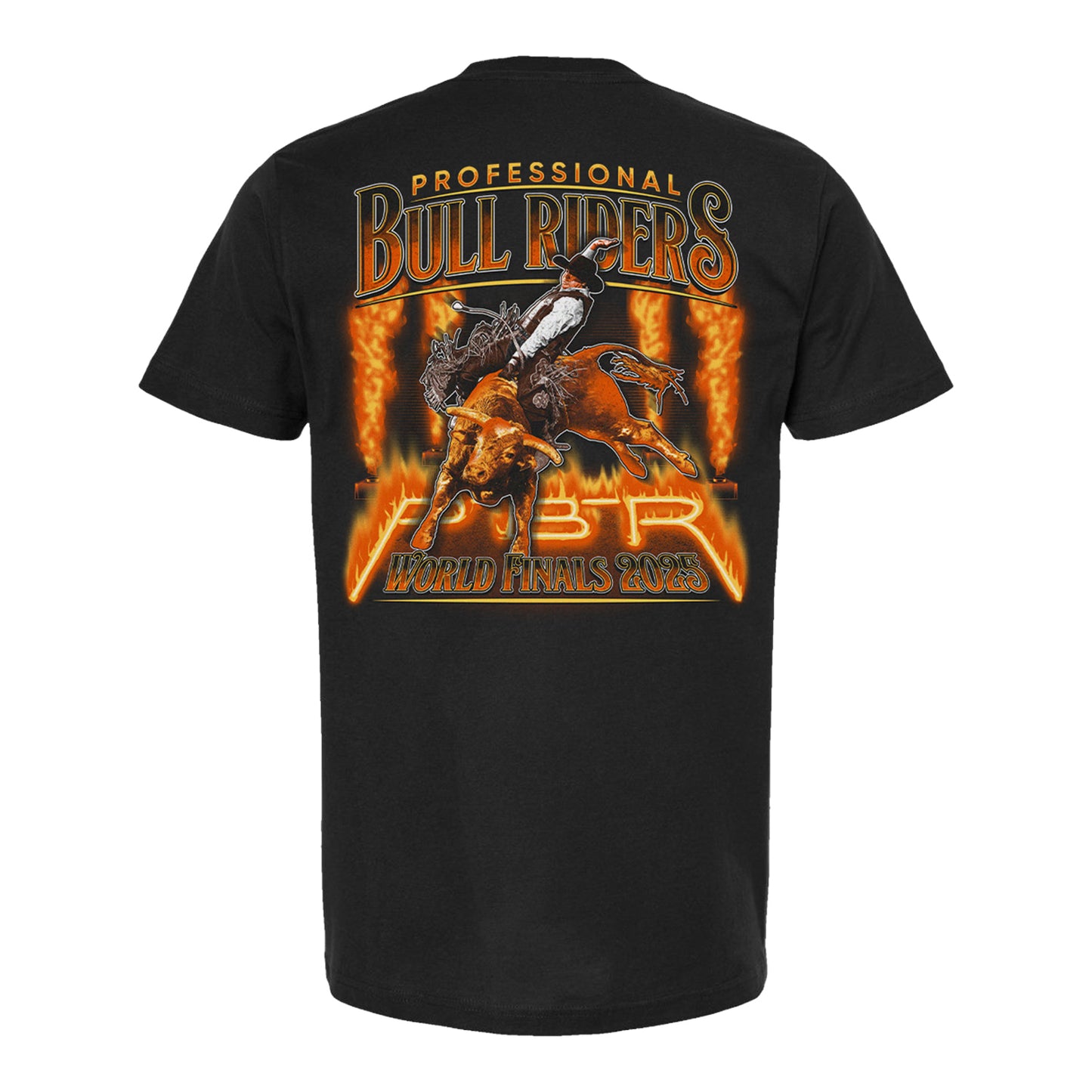 PBR World Finals 2025 Fire & Flames T-Shirt - Back View