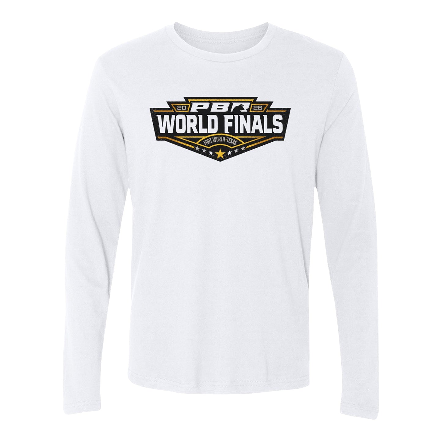 PBR 2026 World Finals Online Exclusive Signature Logo Long Sleeve T-Shirt - White
