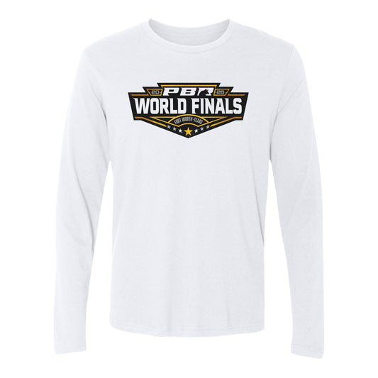 PBR 2026 World Finals Online Exclusive Signature Logo Long Sleeve T-Shirt - White