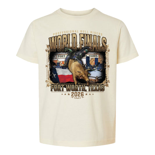PBR 2026 World Finals Signature Sign Youth T-Shirt - Natural