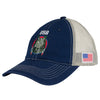 PBR Global Cup Team USA Wolves Hat in Blue and White - Angled Left Side View