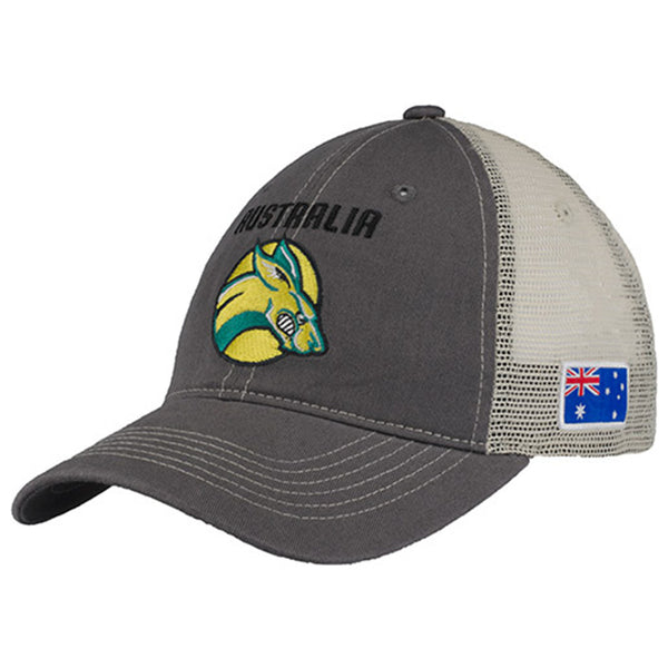 PBR Global Cup Team Australia Hat in Grey - Angled Left Side View
