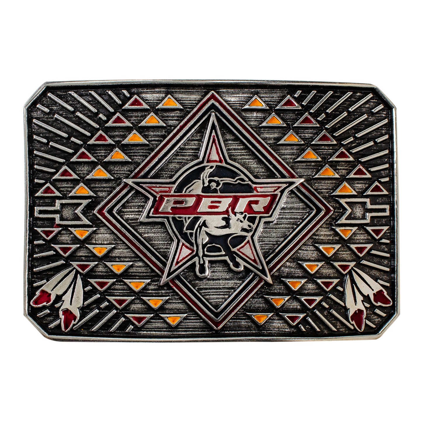 JJ x PBR Aztec Feather Buckle - Front View