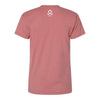 JJ X PBR Pencil Sketch Ladies T-Shirt in Heather Mauve (Pink) - Back View