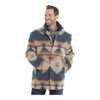 JJ X PBR Southwestern Print Wool Jacket with Knit Collar - Model Front View