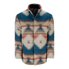 JJ X PBR Muted Aztec Poncho Jacket - Front View Zipped
