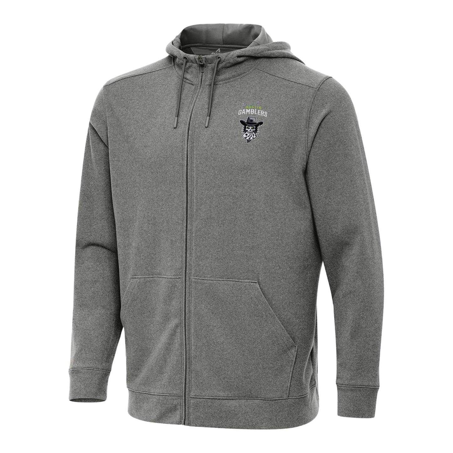 Austin Gamblers Effortless Full Zip Hoodie - Front View
