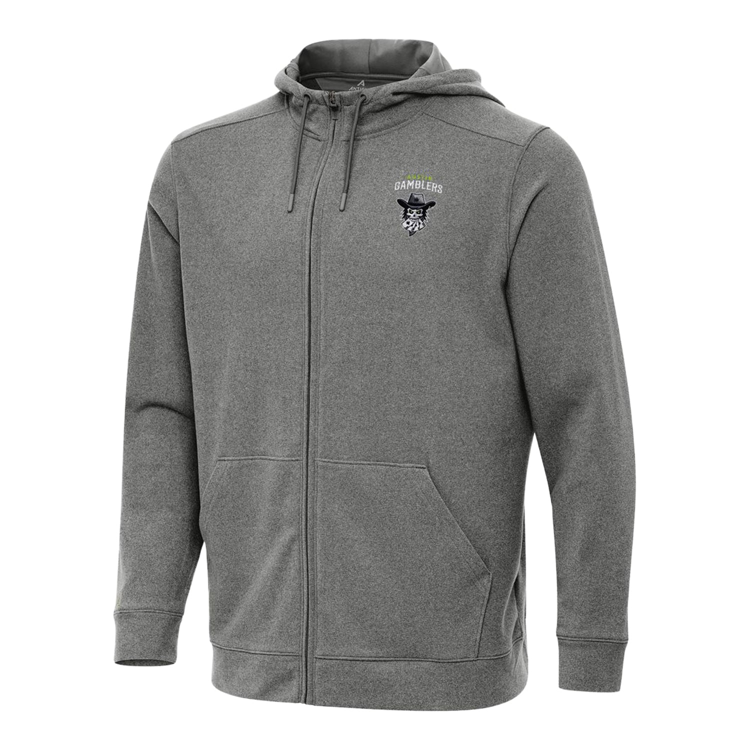 Austin Gamblers Effortless Full Zip Hoodie - Front View