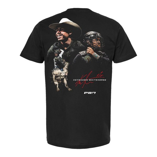 Keyshawn Whitehorse Signature Portrait Rider T-Shirt - Black – PBR