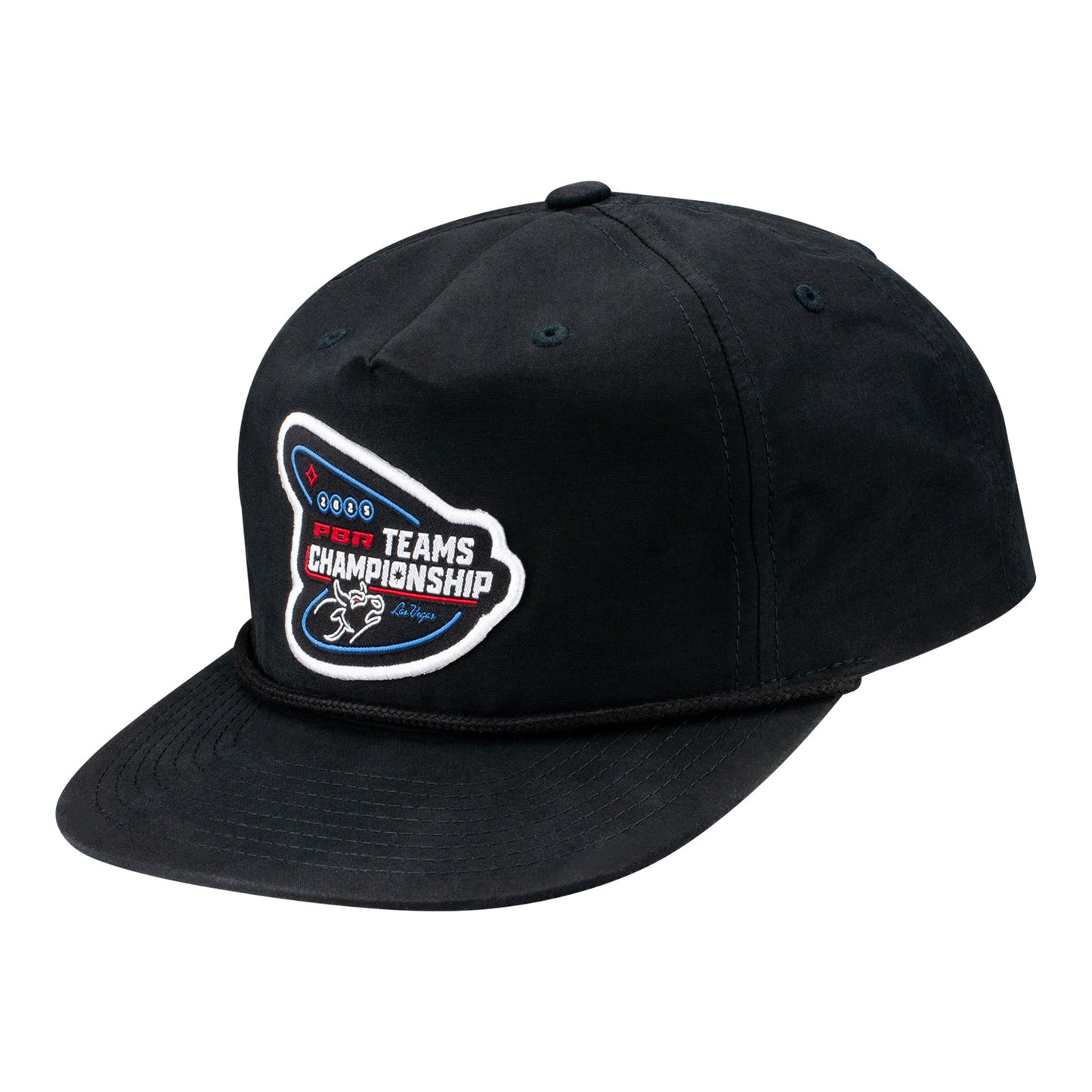 PBR 2025 Teams Championship Black Rope Hat - Angled Left Side View
