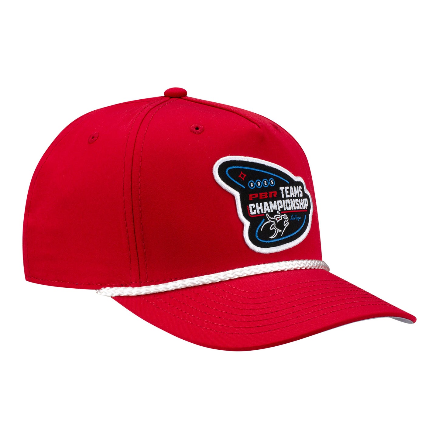 PBR 2025 Teams Championship Red Rope Hat - Angled Right Side View