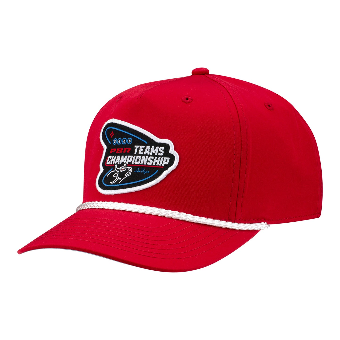 PBR 2025 Teams Championship Red Rope Hat - Angled Left Side View