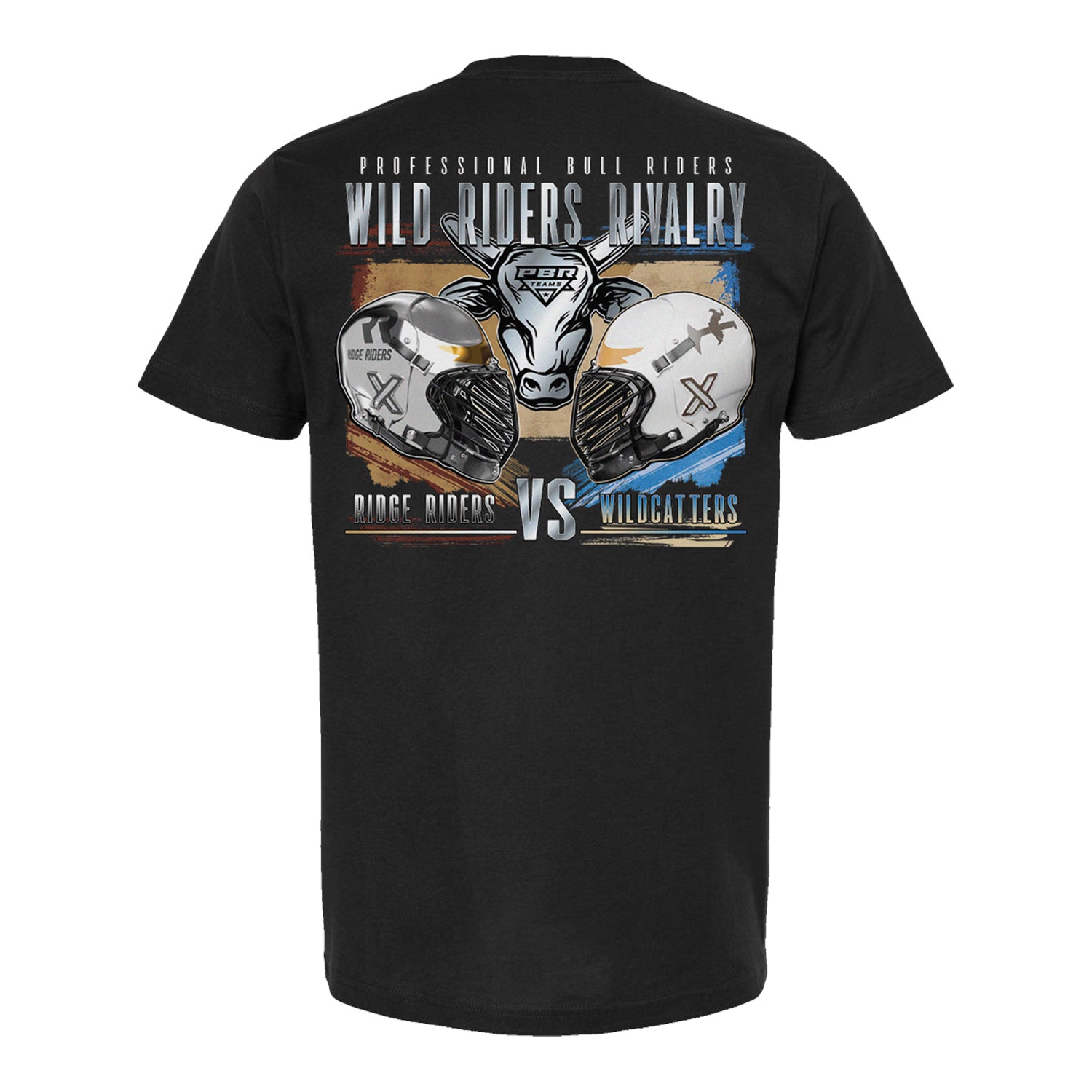 Wild Riders Rivalry T-Shirt - Ridge Riders vs. Wildcatters - Back View