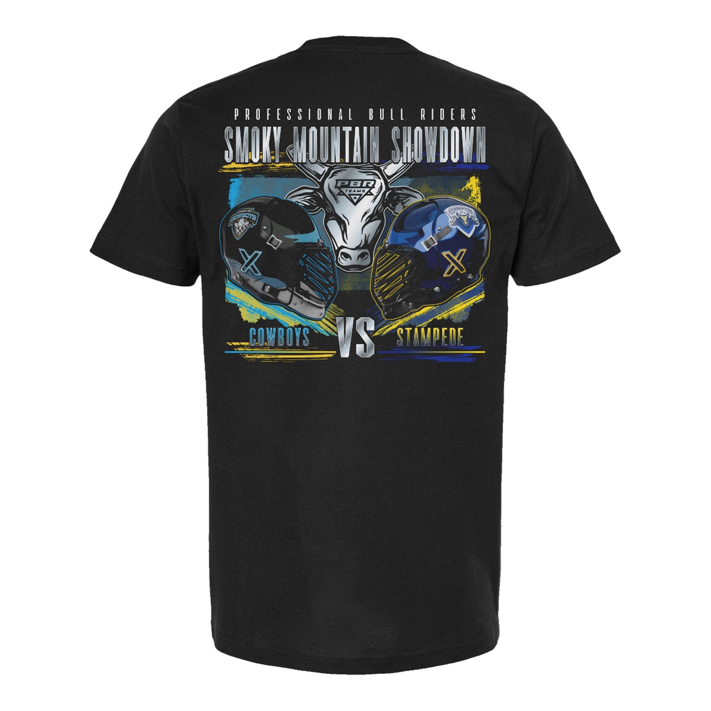 Smoky Mountain Showdown Rivalry T-Shirt - Cowboys vs. Stampede - Back View