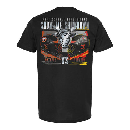 Show Me Showdown Rivalry T-Shirt - Outlaws vs. Thunder - Back View