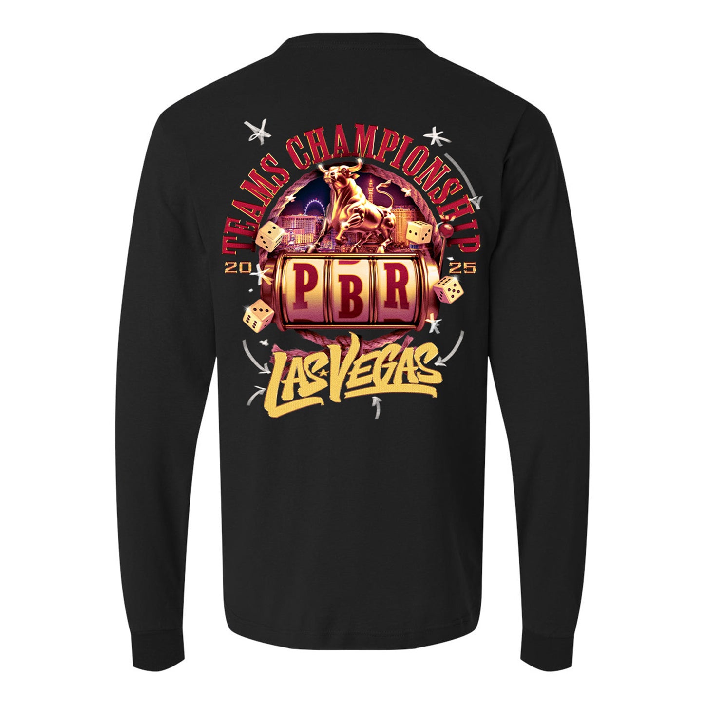 PBR 2025 Teams Championship Long Sleeve Shirt - Back View
