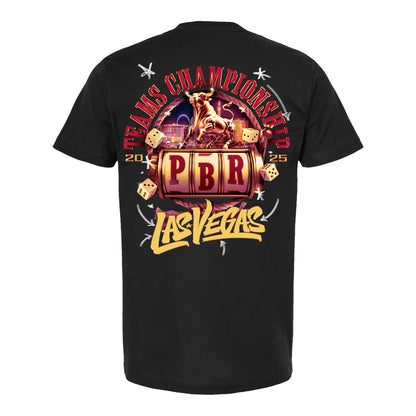PBR 2025 Teams Championship Slot Machine T-Shirt - Black - Back View