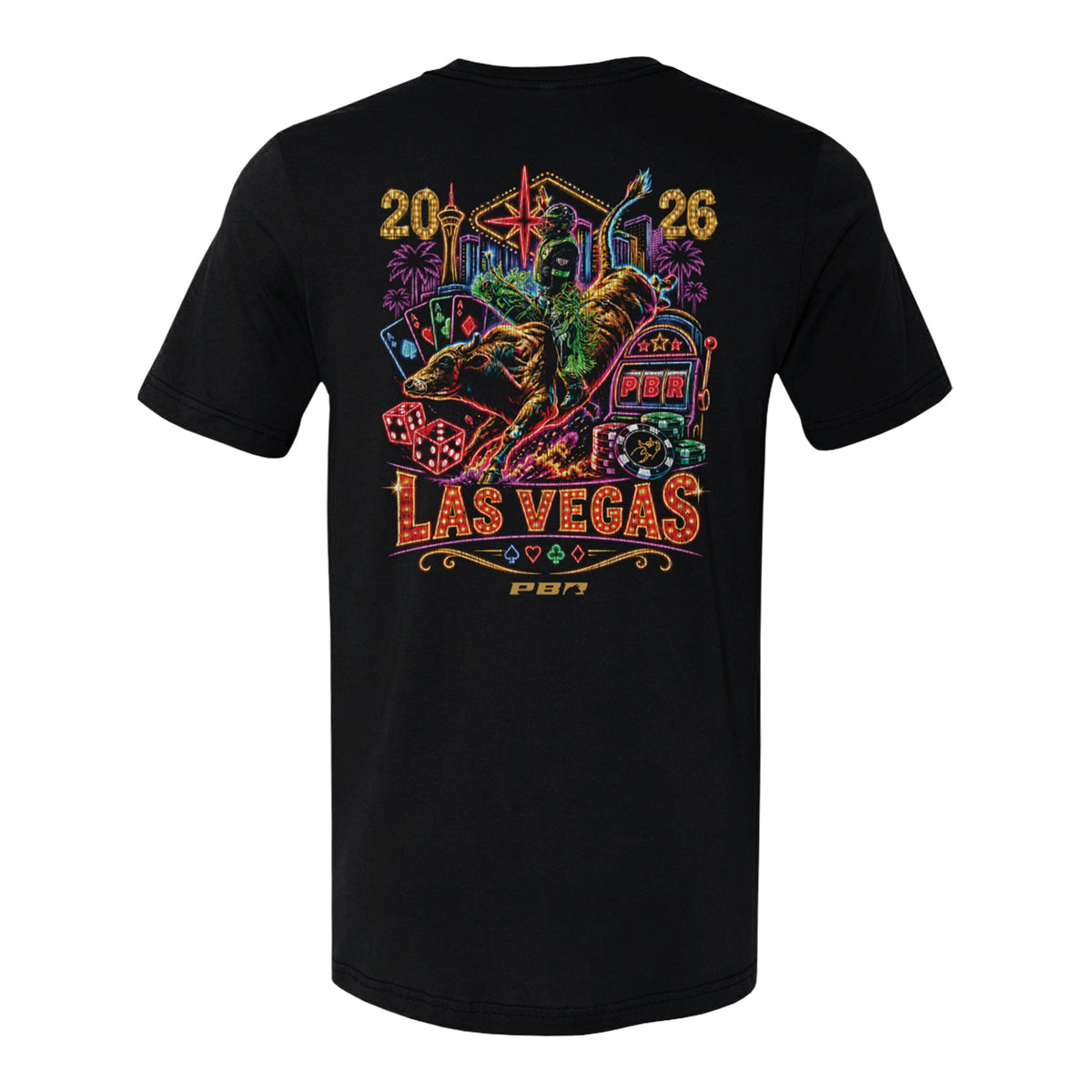PBR 2026 Teams Championship Vegas Neon Skyline T-Shirt - Black