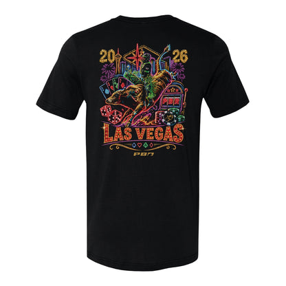 PBR 2026 Teams Championship Vegas Neon Skyline T-Shirt - Black