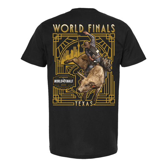 PBR World Finals 2025 Art Deco Bull Rider T-Shirt - Back View