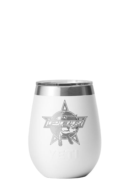 SET OF 2 WHITE YETI WINE TUMBLERS 10oz ..NO LIDS