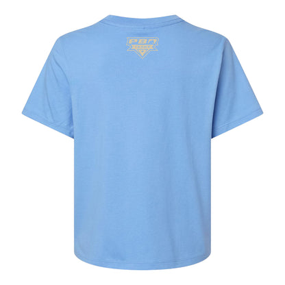 Oklahoma Wildcatters Ladies Boxy Cropped T-Shirt - Blue