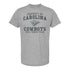 Carolina Cowboys Collegiate T-Shirt in Grey - Front View