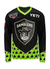 Austin Gamblers Jersey in Black and Green - Front View