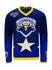 Nashville Stampede Jersey in Blue and Yellow - Front View