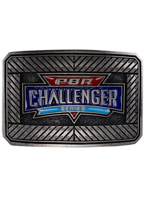 PBR Challenger Series Buckle in Silver - Front View