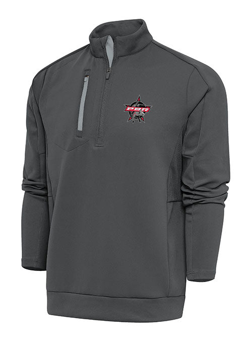 PBR Patch Quarter-Zip in Grey - Front View
