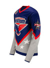 Oklahoma Freedom Jersey in Blue, Grey and Red - Left Side View