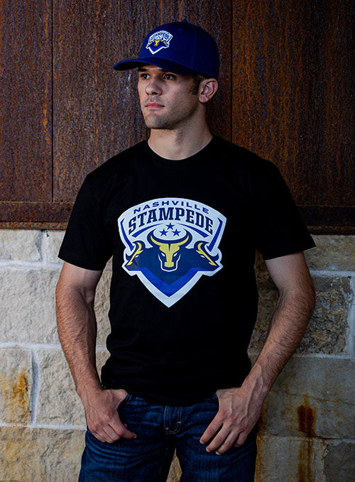 Nashville Stampede T-Shirt in Black on Kaique Pacheco