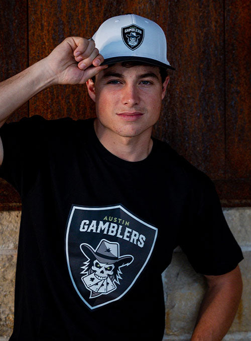 Austin Gamblers T-Shirt in Black on Austin Richardson