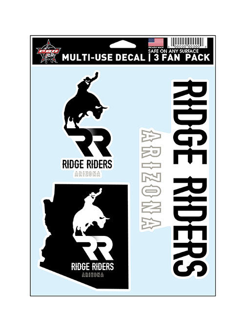 Arizona Ridge Riders 3-pack Decal - Front View